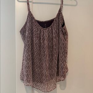 New York & Company Mauve Patterned Spaghetti Strap Camisole